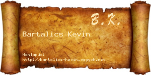 Bartalics Kevin névjegykártya